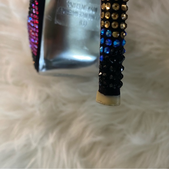 Sheikh Platform Stiletto Ankle Boots, Multi Color Studded Rhinestones - Picture 9 of 10